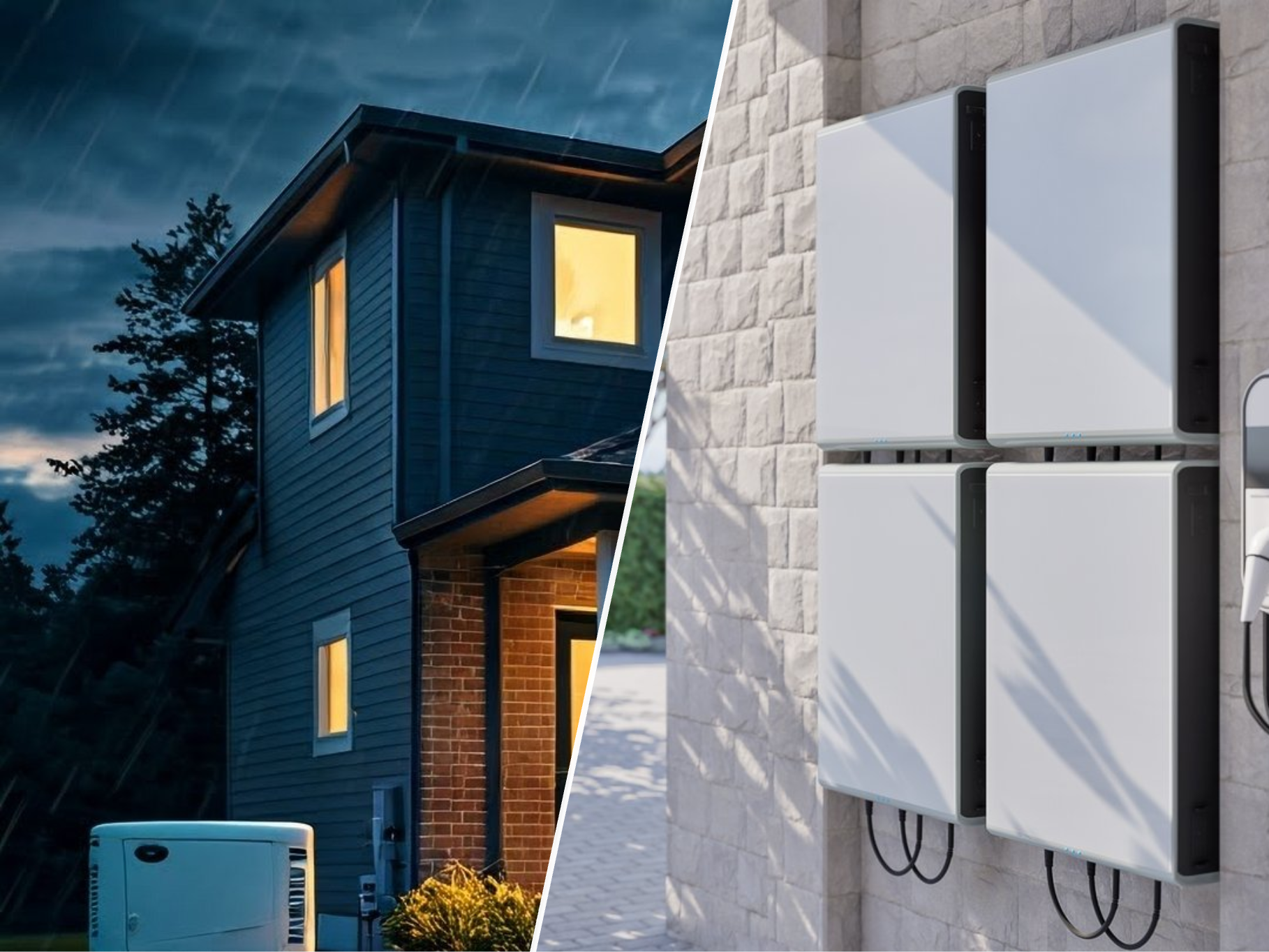 whole house generator or home battery backup
