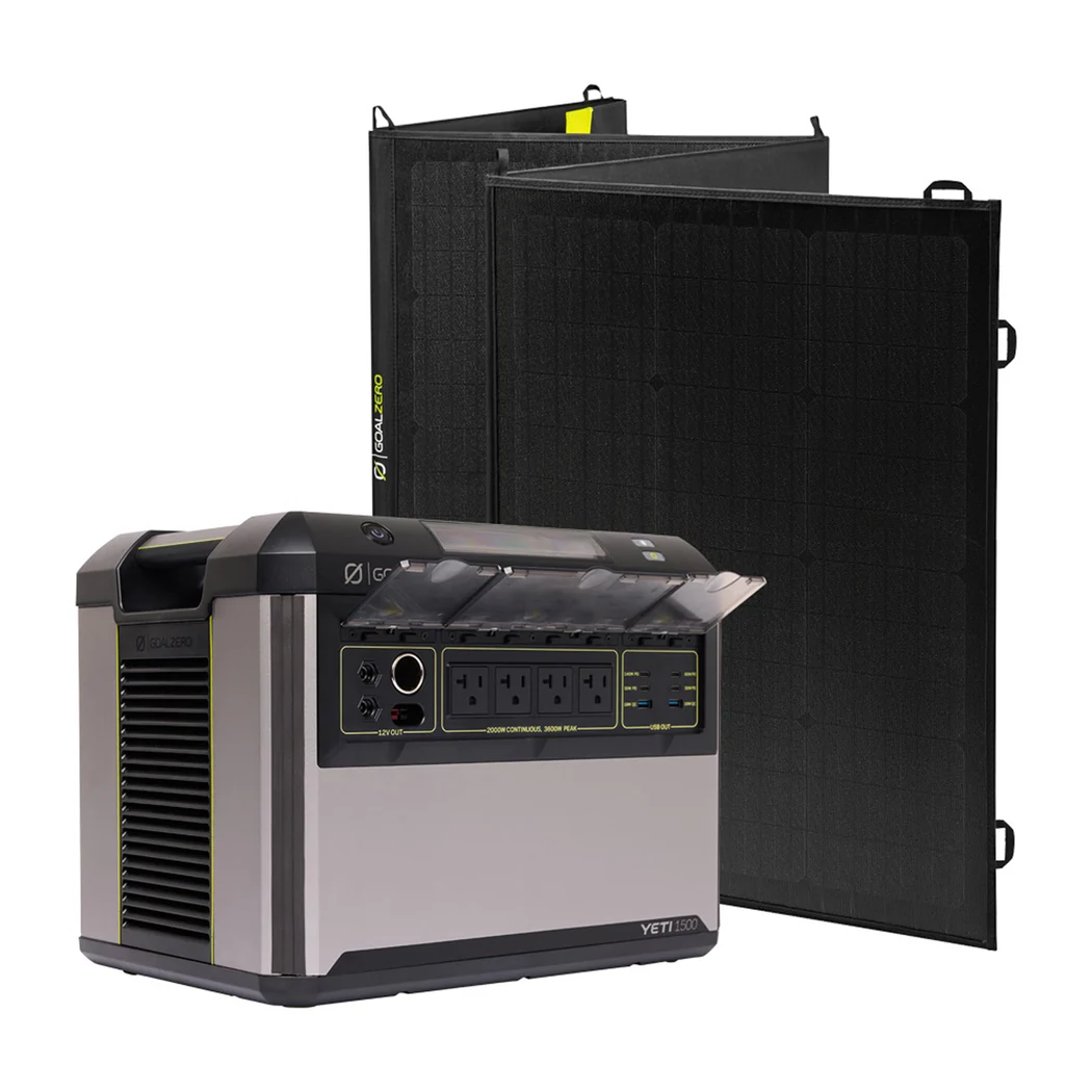 Goal Zero Yeti1500 with Nomad 200 panel image