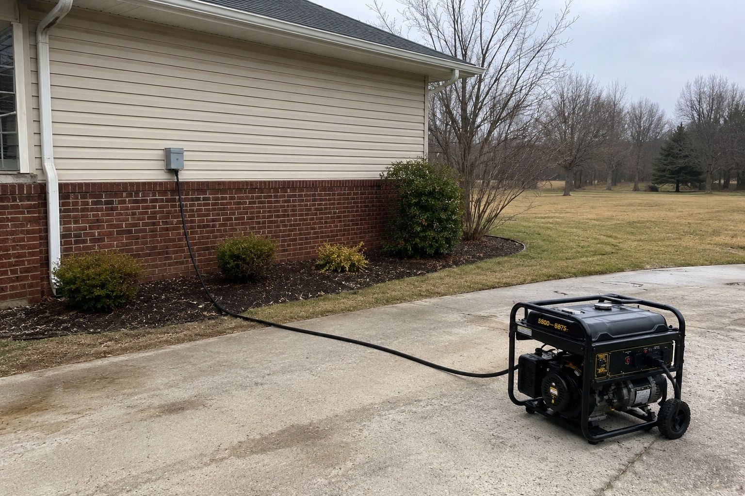A gas generator for home outside